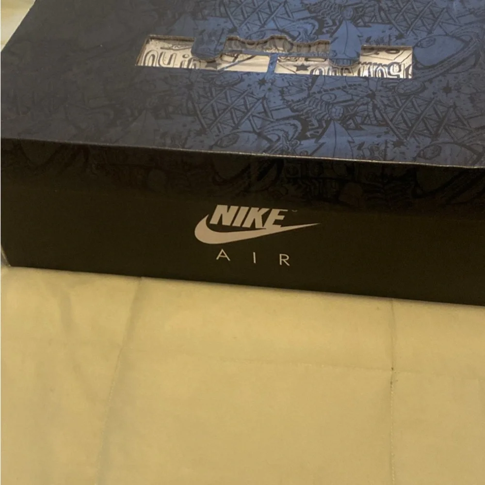 Nike Black Graphic LeBron Shoe Box Lid with Subtle Silver Accents